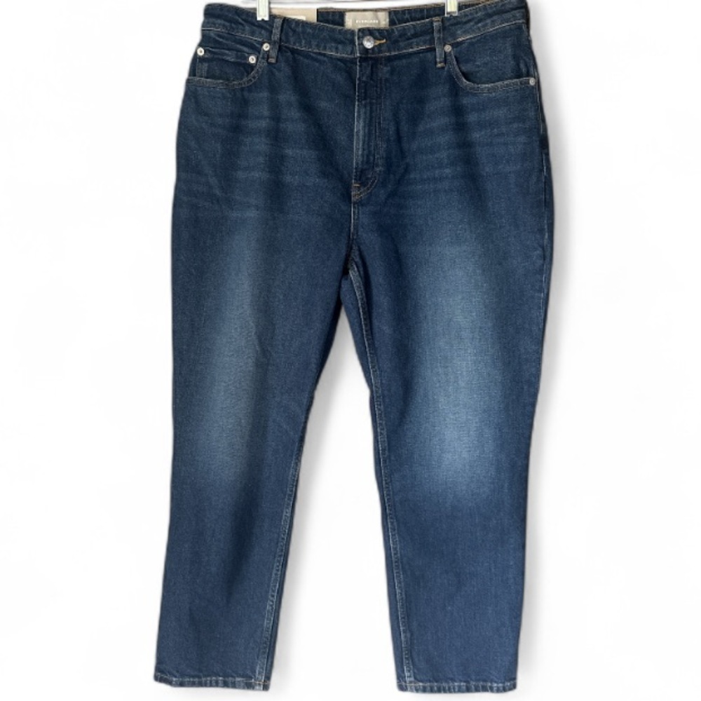 Everlane jeans the curvy cheeky denim 33 ankle short cotton stretch NEW